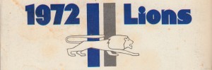 1972 Detroit Lions NFL Art Reproduction